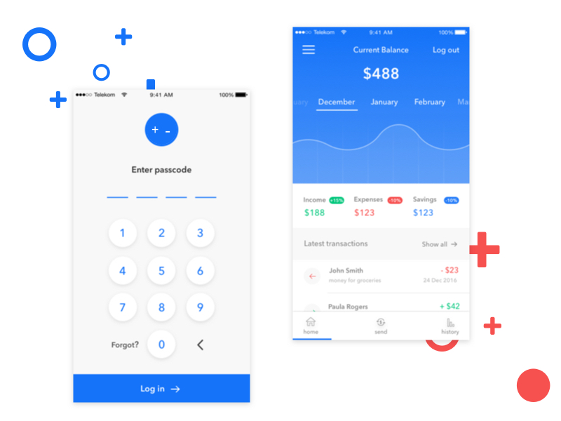 Online banking by Alex Giuseppe Ispas on Dribbble