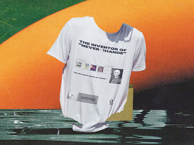 "Never change" t-shirt. Seinfeld inspired brutalist fashion georgecostanza lo fi neue seinfeld streetwear t shirt vintage