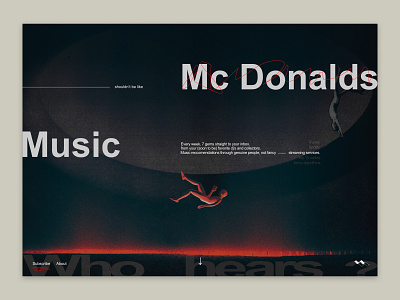 Whohears - Landing page branding clean desktop illustration landing page logo music typography ui