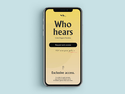 Whohears - Landing page 3.0 branding electronic music logo mobile music music app ui vinyls