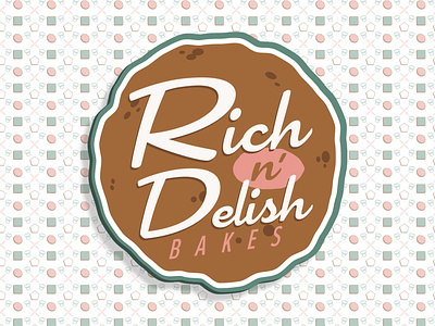 Rich n' Delish Bakes bakery baking cookies delish graphic design illustration logo rich