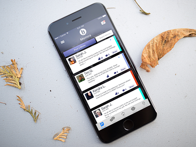 iPhone app comments screen app iphone iphone 6 likes social media visual design