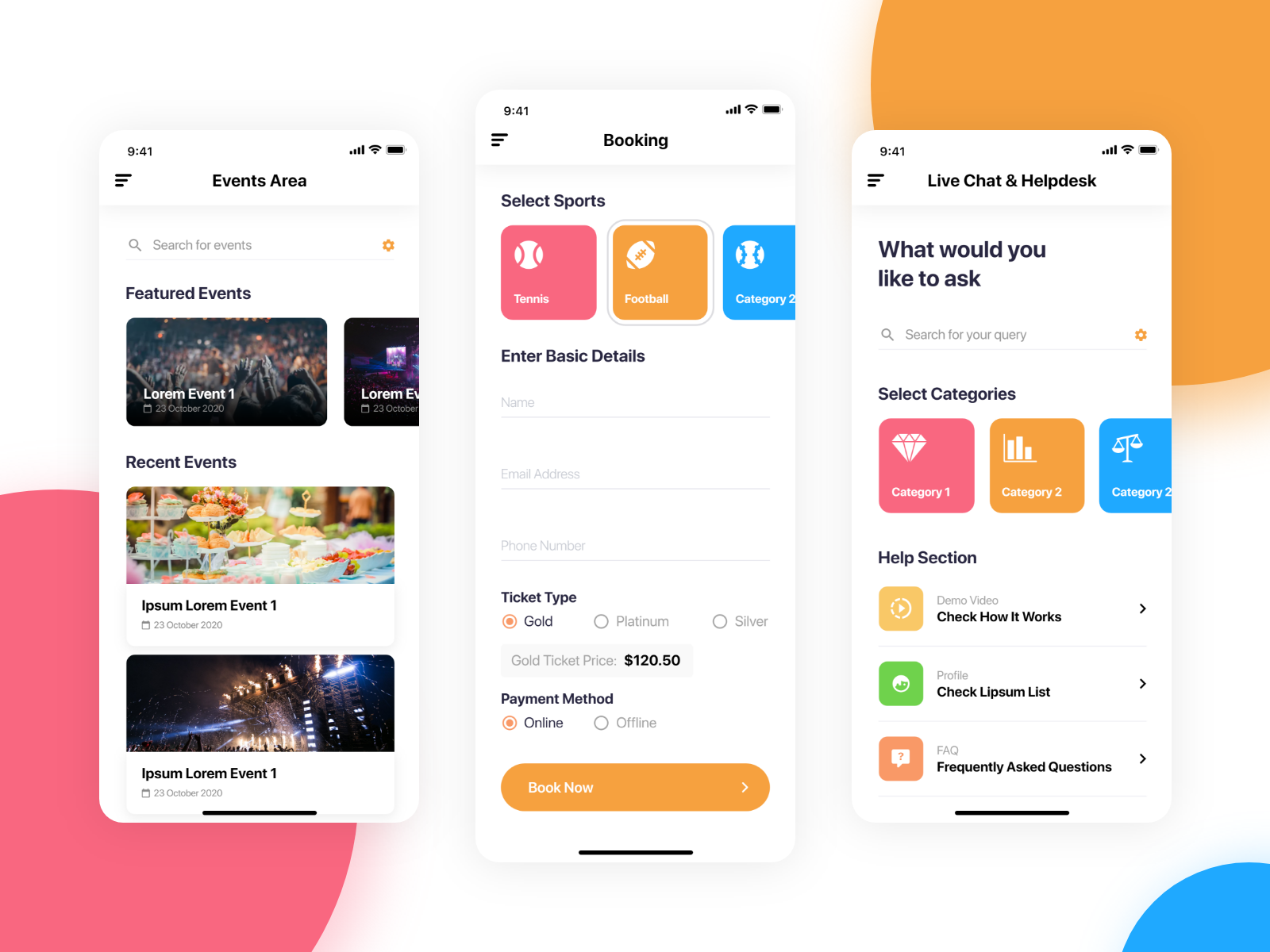 Event Booking App Design by AppVoxel on Dribbble