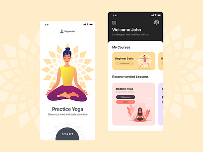 Meditation App Design animation branding graphic design meditation app design