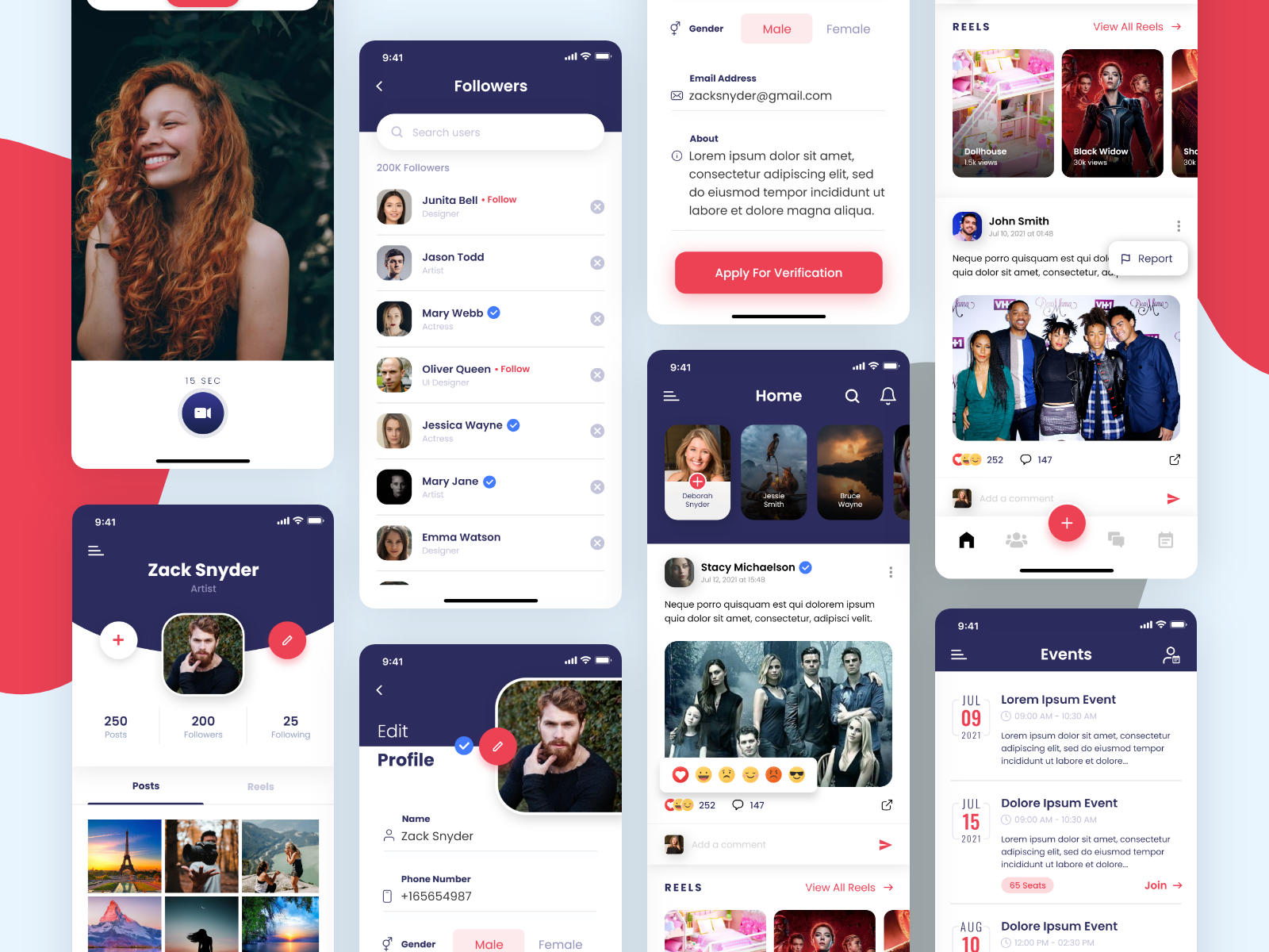 Social App Design by AppVoxel on Dribbble