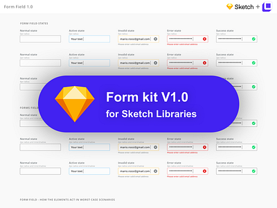 UI Kit Form 1.0 autolayout download free kit sketch ui ui kit web