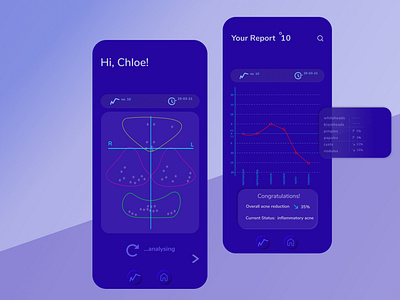 Acne Self-Assessment App UI Concept