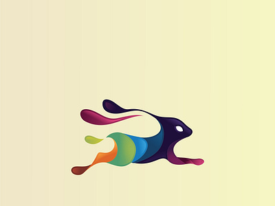 Colorful Rabbit branding graphic design logo