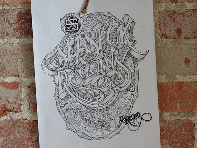 Seasick Records hand drawn hand lettering inktober lettering type typography