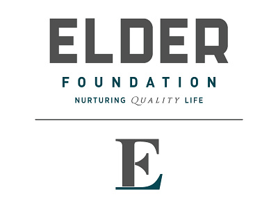 elder//EF are branding cool custom e f font logo old people to type