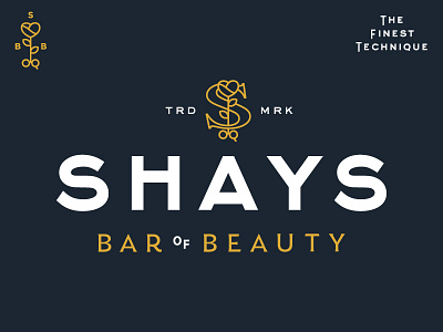 Shays barber beauty birmingham branding hand lettering logo salon