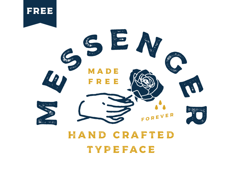 Messenger - Free Commercial Font fonts free free font free fonts illustration lettering rose texture