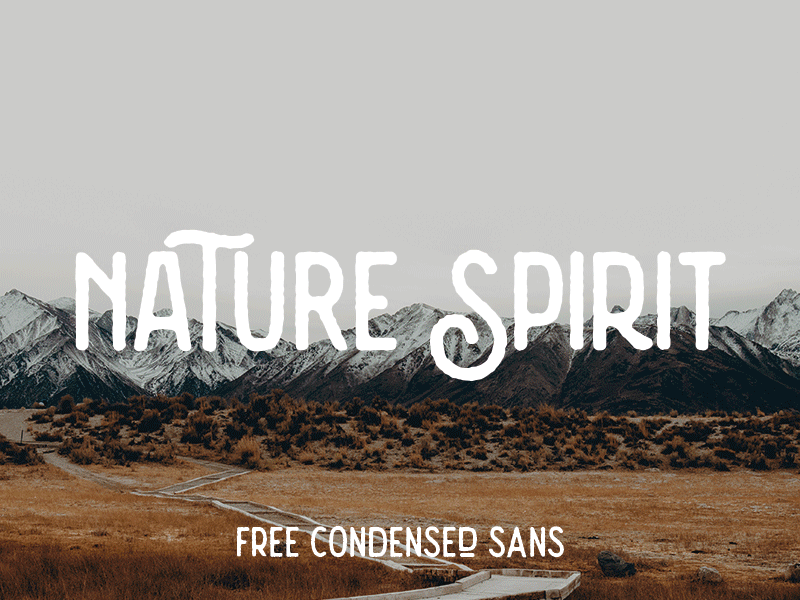 Nature Spirit - FREE Condensed Sans 1871 project condensed font free free font free type free typeface nature spirit sans