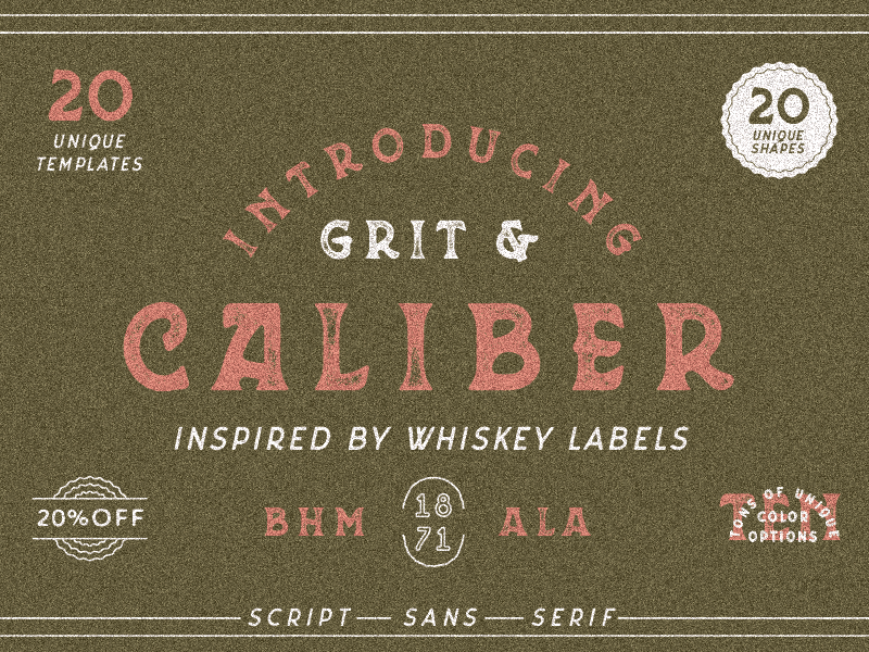 Grit & Caliber Vintage Bundle by 𝐴𝐿𝐸𝑋 𝐽𝑂𝐺𝐴𝑁𝐼𝐶 on Dribbble