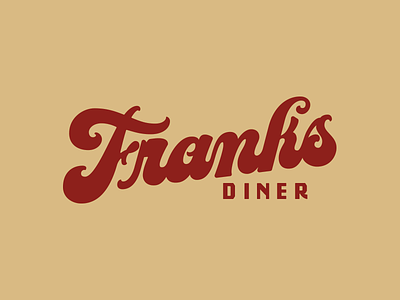 Franks branding diner fat bottom font hand lettering lettering script typeface