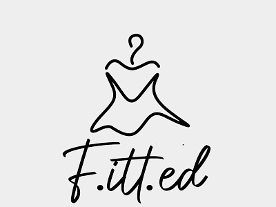 Fitted clothes logo abstract brand brand identity clothes design flat graphic design identity illustration logo logotype mark modern typography