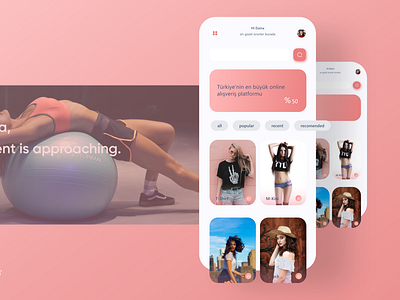 Mobile App Design app design fitness mobile shop ux uı