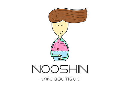 Nooshin Cake Boutique boutique branding cake design graphic design illustration logo logo design