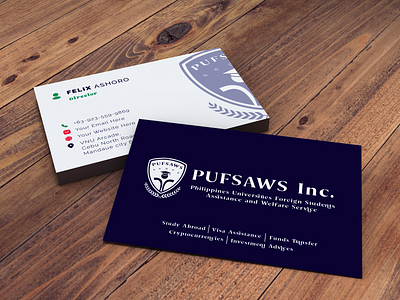 PUFSAWS Inc. Business Card Design adobe ai brand identity branding brandmark card design design graphic design illustration logo office photoshop ps ui ux vector