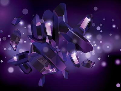 Violet crystals background crystal gems illustration vector violet