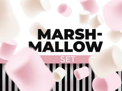 Marshmallow background & pattern set