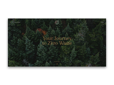 Your Journey to Zero Waste - Hero branding design hero image minimal ux web web design