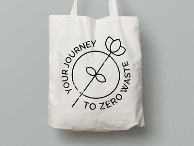 Tote Bag MockUp - Your Journey to Zero Waste brand identity branding logodesign minimal mockup tote tote bag zero waste