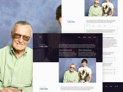Frosted Ink about page about about page branding character designer design graphic design icon illustration mockup stan lee typography ui ux uxui web design