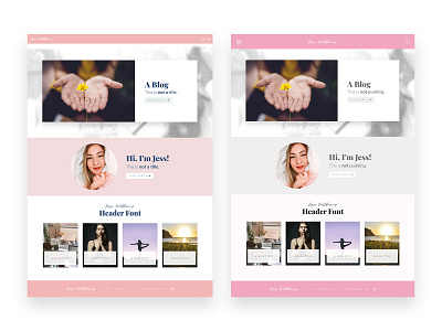 Rosa Wellbeing - Landing Page Design brand identity branding design minimal web design