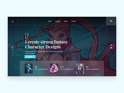 Frosted Ink Landing page - Alternate Designs adobe xd branding character design design homepage landing page minimal ux web design