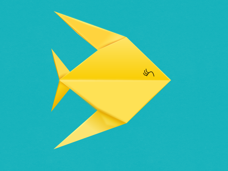 Origami fish by John Appleseed on Dribbble