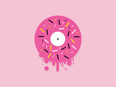 And we're putting it on wax... apparel donut donuts drips music pink record records sprinkles tshirt vinyl wax