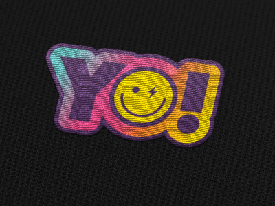 Yo colors embroidered embroidery enamel gradient lapel patch patches pin pins smile type