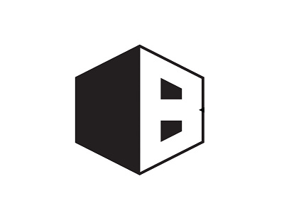 The Beginning b black building identity letter logo white