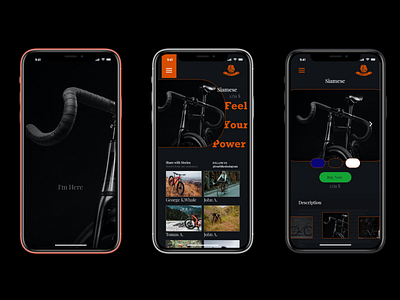 Roar bikes App adobe xd app design ui ux