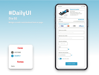 #DailyUI - Dia 2 - Credit card checkout challenge dailyui fiction interface study uidesign userinterface
