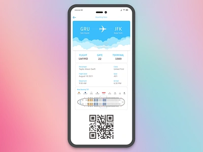 #DailyUI - Day 24 - Boarding Pass challenge dailyui dailyui24 design fiction illustration interface study uidesign userinterface