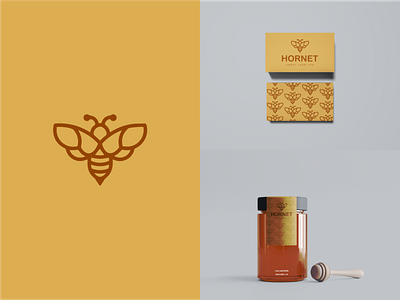 Brand & Identity for Hornet Honey adobe ilustrator brand design brand identity branding branding design business card creative creative logo design graphic design illustration logo logo design logo designer logodesign logomark logos logotype minimalist logo packaging