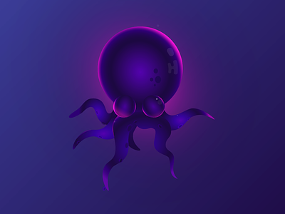 Deep-sea creature gradient graphic icon illustration octopus ui