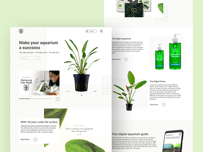 redesign website tropica aquarium aquascape clean plant redesign simple design ui ui design ux design website website design