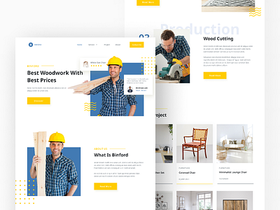 Binford carpenter carpenter clean ui design ux design website design