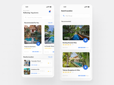 Tindakan booking app app design booking app dribbble graphic design holiday hotel mobile rent ui ui design ux ux design villa