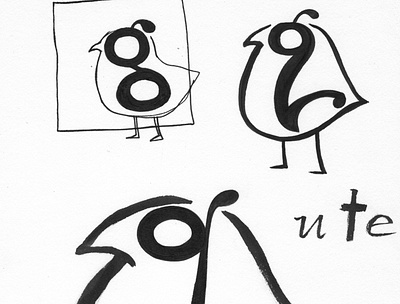 Q typography sketches - Quails design graphic design logo sketch typography