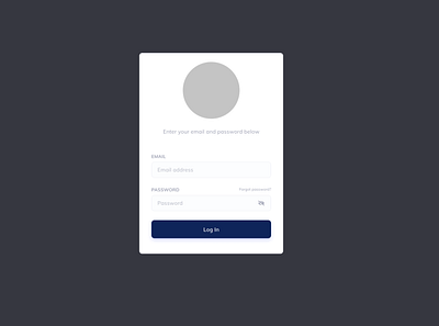 Login page design minimal ui ux