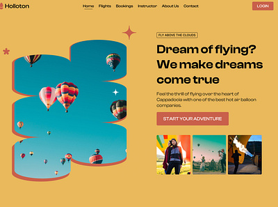 Holloton branding design hotballon website website design