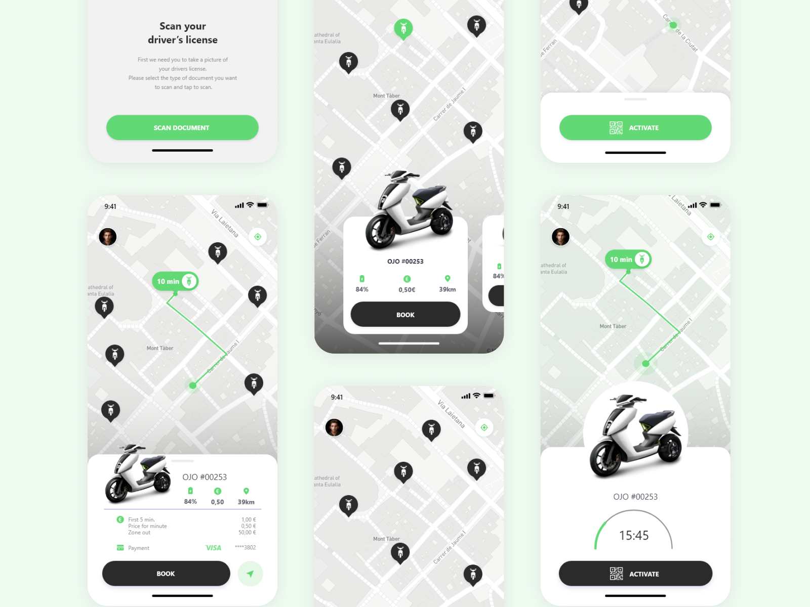 Online Scooter and E-Bike Rental App by Dharmesh on Dribbble