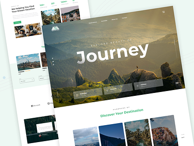 Mountain - Travel Landing Page adventure design homepage hotel hotel booking landing page travel travel agency travel booking travel landing page travelling trending trip ui ux vacation web web design website design webui