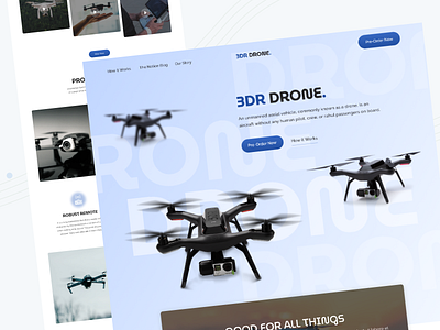 Drone Landing Page application branding design drone camera drones landing page minimal smart technology topdesign trending ui uidesign ux web ui design webpage website website design website landing page woocommerce