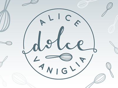 Logo for Alice Dolce Vaniglia alicedolcevaniglia blog dessert logo recipe sweet