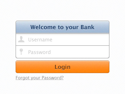 Simple Login UI for a Bank App